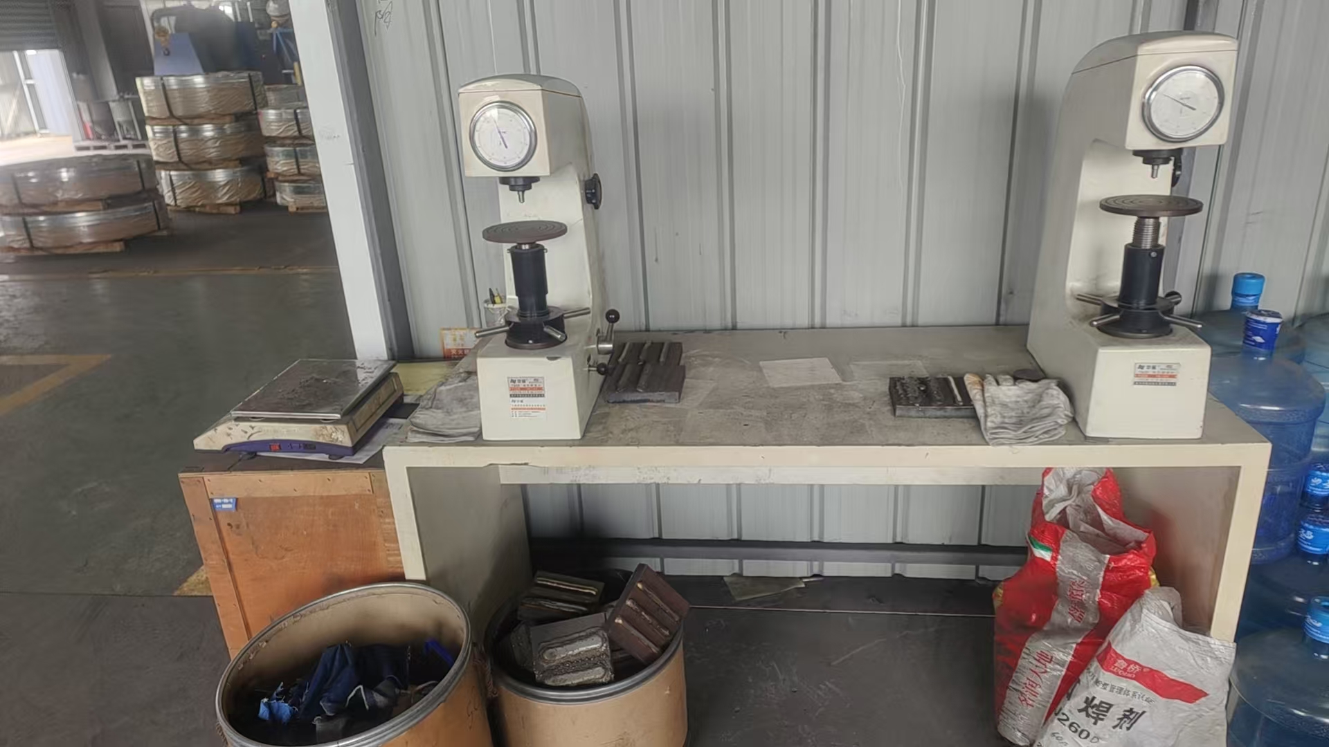 Hardness testing equipment in the quality inspection area